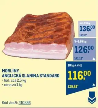 Makro MORLINY ANGLICKÁ SLANINA STANDARD nabídka