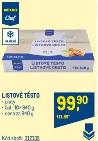 Makro LISTOVÉ TĚSTO nabídka
