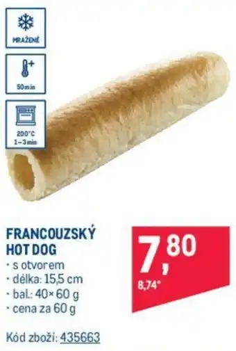 Makro FRANCOUZSKÝ HOT DOG nabídka