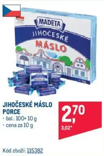 JIHOČESKÉ MASLO PORCE