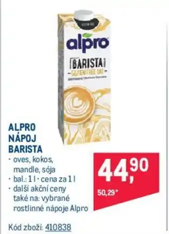 Makro ALPRO NÁPOJ BARISTA nabídka