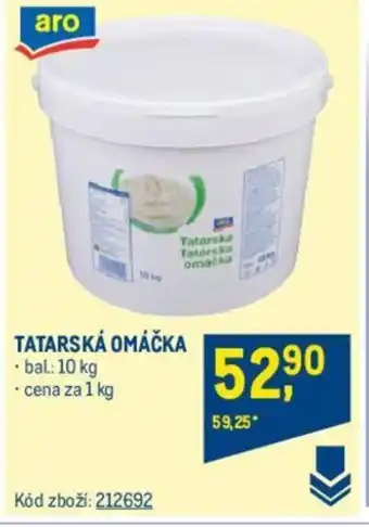 Makro TATARSKÁ OMÁČKA nabídka