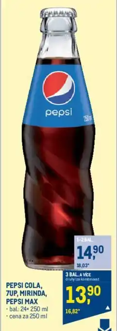 Makro PEPSI COLA, 7UP, MIRINDA, PEPSI MAX nabídka