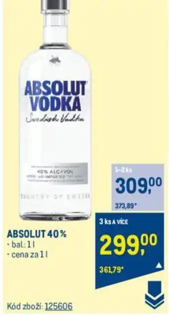 Makro ABSOLUT 40% nabídka