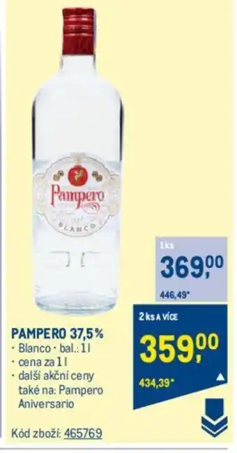 Makro PAMPERO 37,5% nabídka