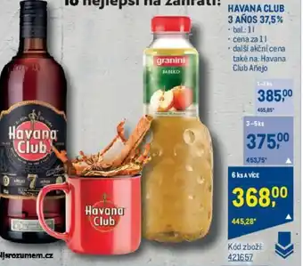 Makro HAVANA CLUB 3 AÑOS 37,5% nabídka