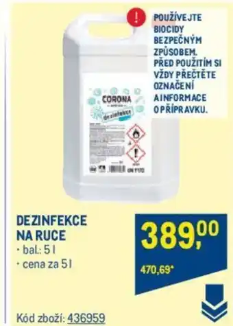 Makro DEZINFEKCE NA RUCE nabídka