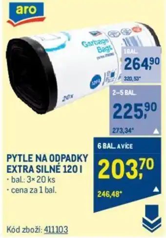Makro PYTLE NA ODPADKY EXTRA SILNÉ 120l nabídka