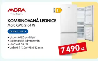 KOMBINOVANÁ LEDNICE Mora CMD 2104 W