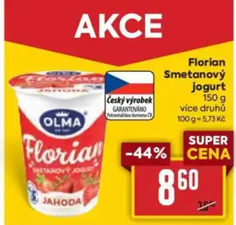 Billa Florian Smetanový jogurt nabídka