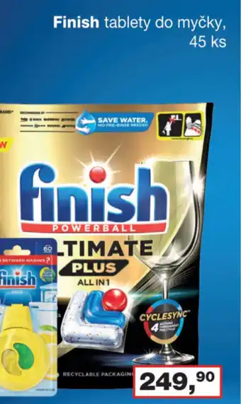 Ráj drogerie Finish tablety do myčky, 45 ks nabídka
