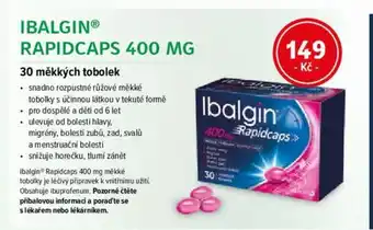 mojelekarna.cz IBALGIN RAPIDCAPS 400 MG nabídka