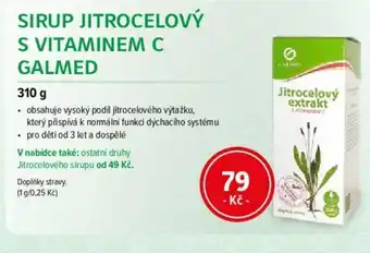 mojelekarna.cz SIRUP JITROCELOVÝ S VITAMINEM C GALMED nabídka