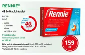 mojelekarna.cz RENNIE nabídka