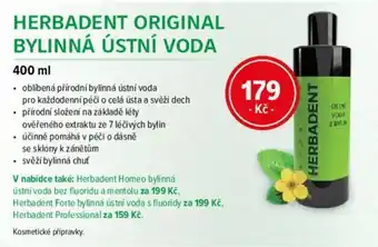 HERBADENT ORIGINAL BYLINNÁ ÚSTNÍ VODA