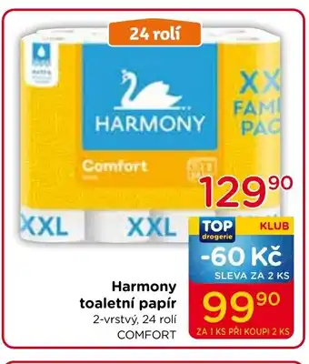 TOP drogerie Harmony toaletní papír nabídka