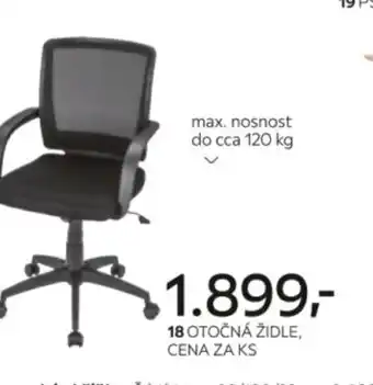 OTOČNÁ ŽIDLE, CENA ZA KS