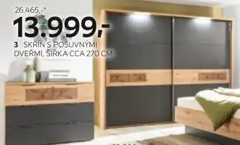 XXXLutz SKŘÍŇ S POSUVNÝMI DVEŘMI, ŠÍŘKA CCA 270 CM nabídka