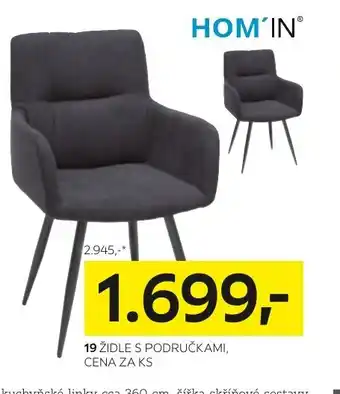 XXXLutz ŽIDLE S PODRUČKAMI, CENA ZA KS nabídka