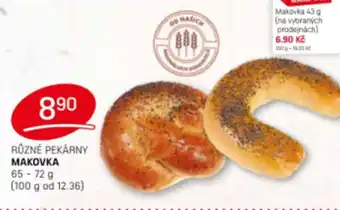 Flop RŮZNÉ PEKÁRNY MAKOVKA nabídka