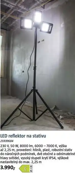 Bauhaus LED reflektor na stativu nabídka