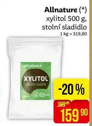 Teta Allnature xylitol 500 g, stolní sladidlo nabídka