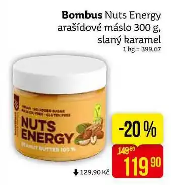 Teta Bombus nuts energy arašídové máslo 300 g, slaný karamel nabídka
