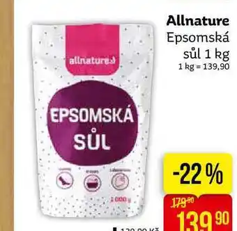 Teta Allnature epsomská sůl 1 kg nabídka