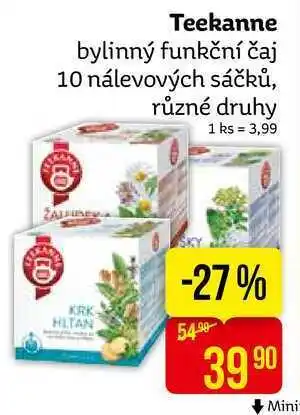 Teta Teekanne bylinný funkční čaj 10 nálevových sáčků nabídka
