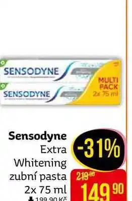 Teta Sensodyne extra whitening zubní pasta 2x 75 ml nabídka