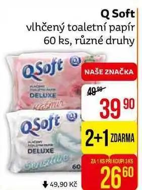 Teta Q soft vlhčený toaletní papír 60 ks, různé druhy nabídka