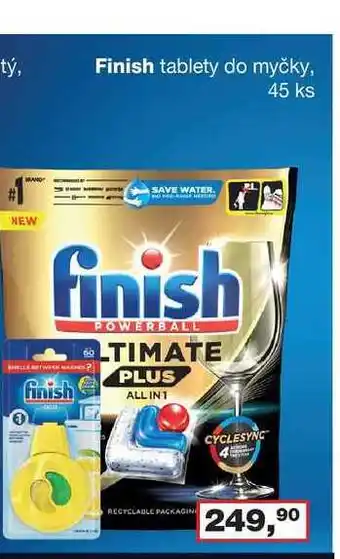 Ráj drogerie Finish tablety do myčky, 45 ks nabídka