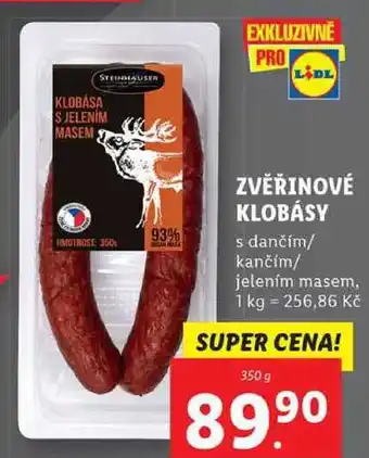 Lidl Zvěřinové klobásy, 350 g nabídka