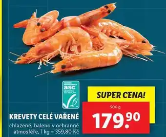 Lidl Krevety celé vařené, 500 g nabídka