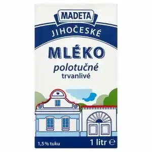 Lidl Madeta jihočeské mléko polotučné trvanlivé 1l nabídka