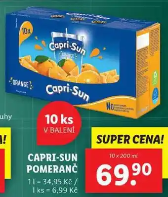Lidl Capri-sun pomeranč, 10x 200 ml nabídka