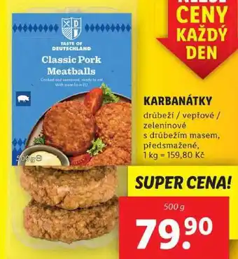 Lidl Karbanátky, 500 g nabídka