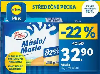 Lidl Máslo, 250 g nabídka