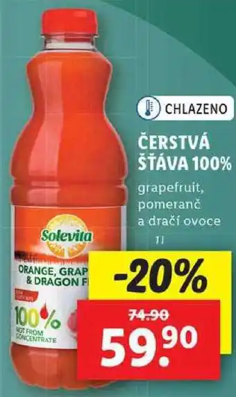 Lidl Čerstvá šťáva 100%, 1 l nabídka