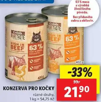 Lidl Konzerva pro kočky, 400 g nabídka