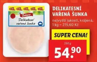 Lidl Delikatesní vařená šunka, 250 g nabídka