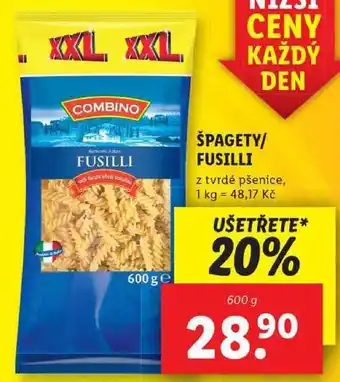 Lidl Špagety/fusilli, 600 g nabídka