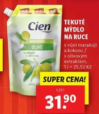 Lidl Tekuté mýdlo na ruce, 1,25 l nabídka