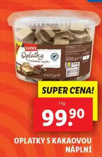Lidl Oplatky s kakaovou náplní, 1 kg nabídka