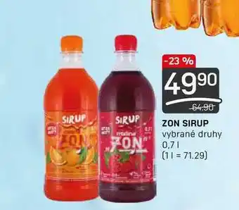 Flop Zon sirup vybrané druhy 0,7l nabídka