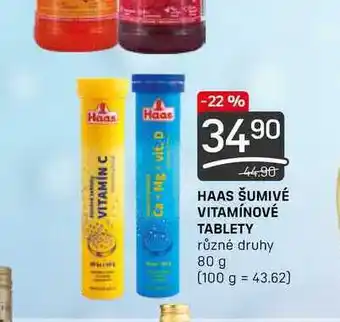 Flop Haas šumivé vitamínové tablety různé druhy 80 g nabídka