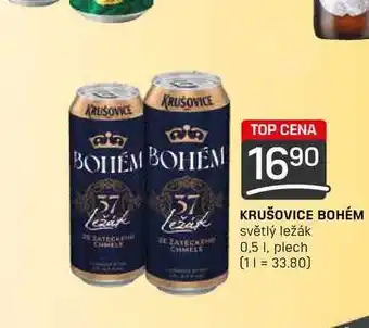Flop Krušovice bohém světlý ležák 0,5 l, plech nabídka