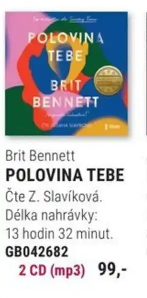 Knižní klub Brit Bennett POLOVINA TEBE nabídka