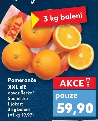 Kaufland Pomeranče XXL sit nabídka