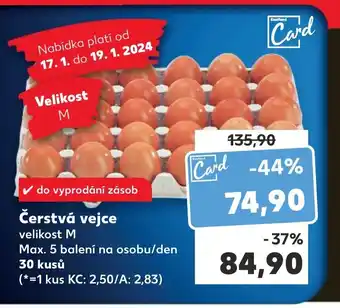 Kaufland Čerstvá vejce velikost M nabídka